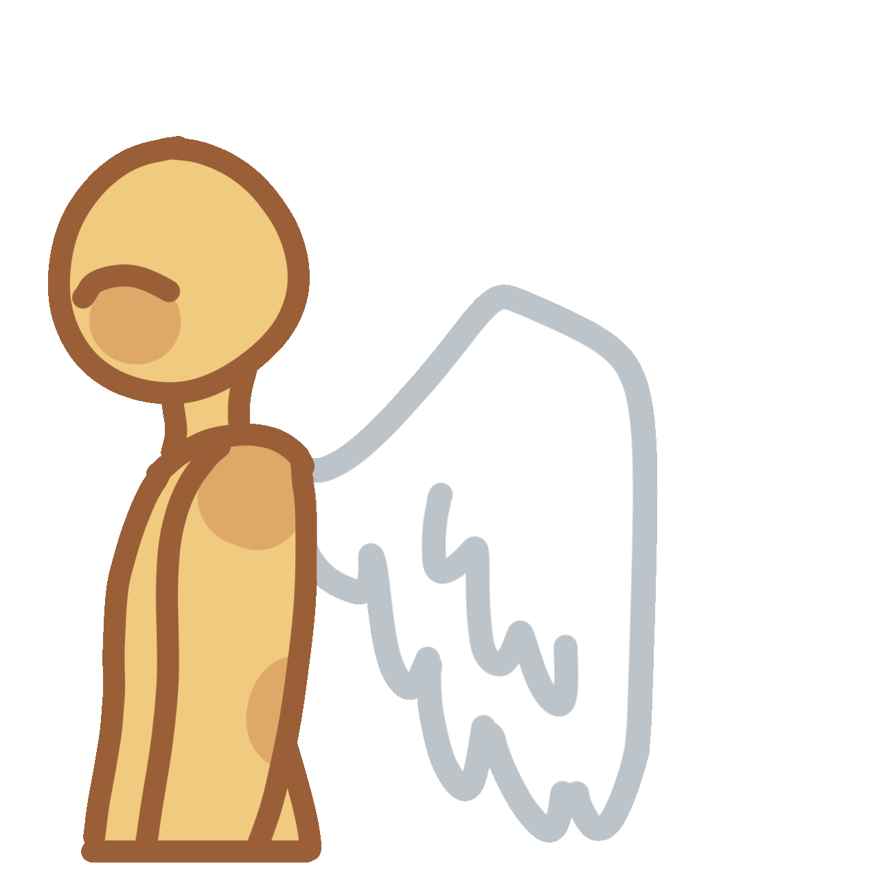 animated gif of stretching white feathery wing